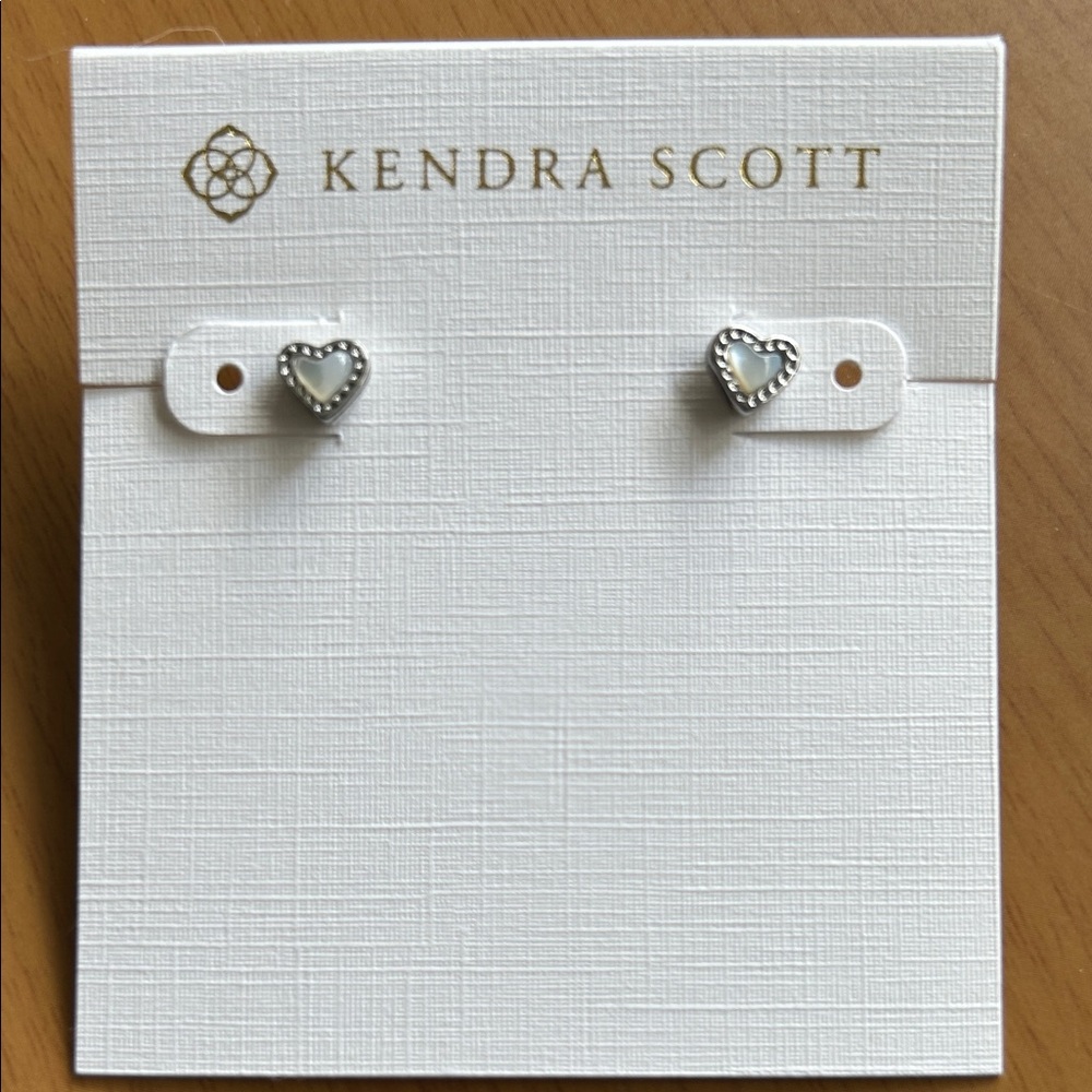 Kendra Scott Heart Silver Stud Earrings
